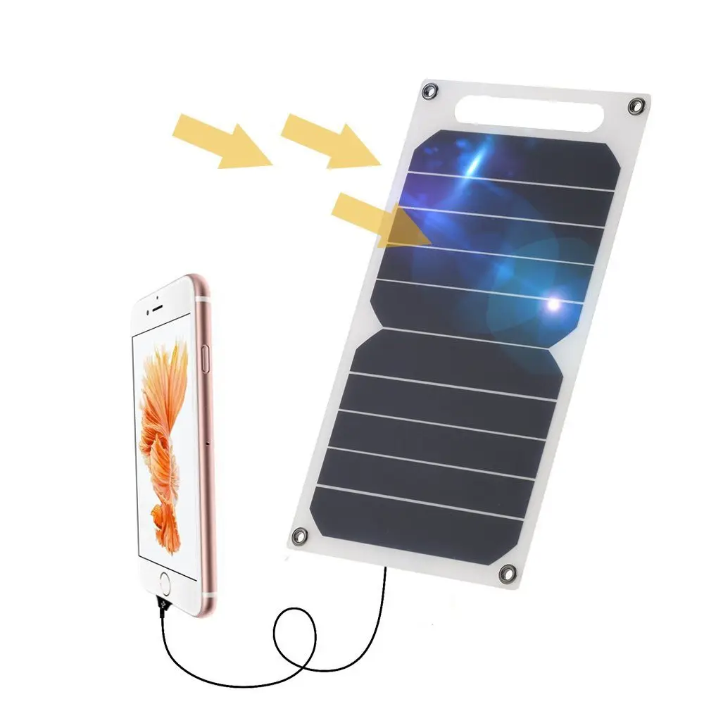 Cep telefonu, tablet, güç bankası için Sunpower hücreleri ile 6.5w 5V yarı esnek güneş paneli
