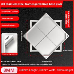 Couvercle de trappe dissimulé en acier inoxydable 304 de haute qualité avec un design intégré et un système de drainage efficace - Product Image 3