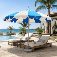 Parasols modernes en aluminium pour l'extérieur avec base, pour la plage, l'hôtel, la cour et les restaurants - résistants au vent et écologiques