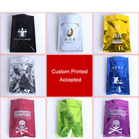 Sacs Mylar personnalisés imprimés, anti-odeur, finition brillante, en plastique, pour stockage, en aluminium, petit format, finition brillante, emballage alimentaire