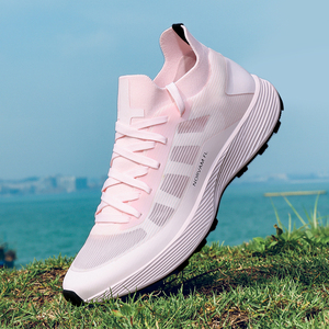 Chaussures de trail running de luxe blanches antidérapantes à lacets, super légères, pour le sport et la randonnée en extérieur - Product Image 1
