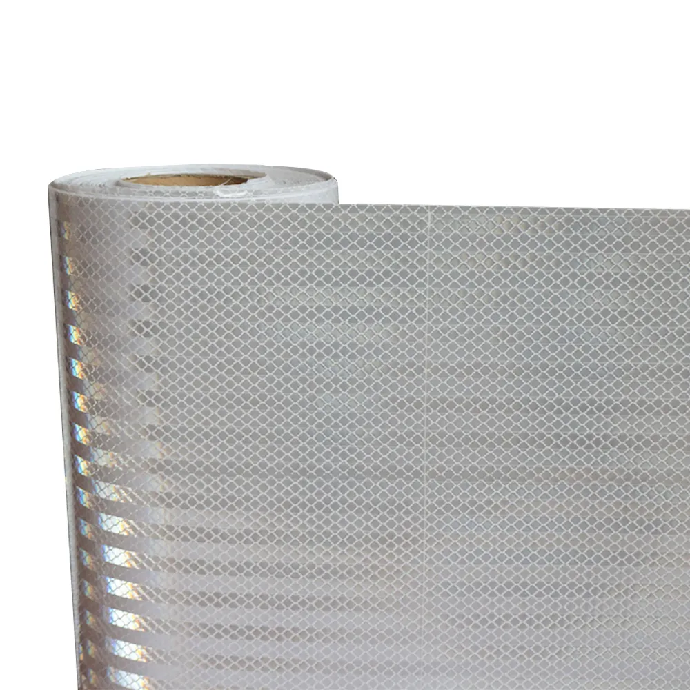 Reflective 1.22M*45.7M Non Adhesive Honeycomb Digital ECO Solvent Printable Prismatic PVC Reflective Sign Vinyl Film Sticker Roll