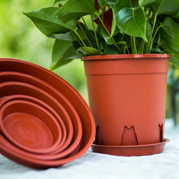 Pot de fleurs en plastique PP économique, écologique, léger, durable, mobile, super résistant pour serre, pépinière, jardin, fleurs
