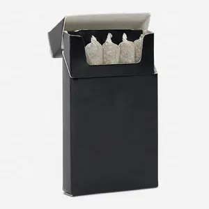 Fornecedor personalizado de luxo pré-rolo de papel cone flip top caixa de papelão caixas Kraft para charutos com logotipo de folha
