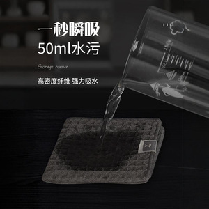 Barista Absorbent Coffee Towels Waffle <b>Cloth</b> Quick Dry <b>Kitchen</b> Cleaning <b>Cloths</b> Solid Color Rectangle - Product Image 3