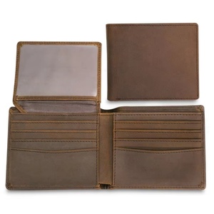 Custom Waterproof Engraved <b>Wallet</b> <b>RFID</b> <b>Blocking</b> Minimalist Bifold Full Grain Genuine Leather Mens <b>Wallet</b> - Product Image 5