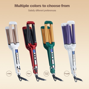 <span class=keywords><strong>Fer</strong></span> à boucler professionnel anti-frisottis à 3 barils réglables avec écran LCD, <span class=keywords><strong>fer</strong></span> à onduler en céramique <span class=keywords><strong>pour</strong></span> des boucles profondes, avec cordon rotatif <span class=keywords><strong>pour</strong></span> la maison et les voyages - Product Image 6