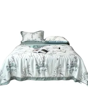 China Manufactory Geborduurde Voeg Een Quilt Cover Lyocell Fabricbedding Toe Tencel Luchtlaag Waterdichte Bed Hoed