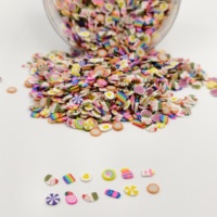 1kg/Sac Super Offre Promotionnelle Personnalisable Motifs de Desserts Accessoires de Colle Crème et Patchs pour Ongles Tranches de Pâte Polymère pour la Vente en Gros