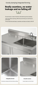 خزانة مطبخ صناعية مخصصة مصنوعة يدويًا بوعاء فردي مزدوج - Product Image 5