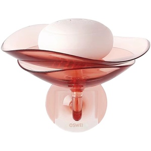 Porte-savon mural en plastique en forme de pétale, sans drainage, sans perçage, pour salle de bain domestique - Product Image 5
