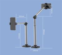 Support de diffusion en direct universel de haute qualité support de téléphone pour tablette à bras long Flexible rotation support de téléphone aérien réglable noir