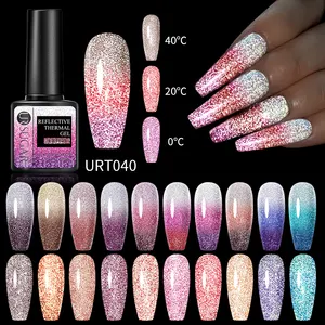 UR SUGAR Winter Hot Sale 7.5ml Color Changing Reflective Glitter Nail Gel Polish for Wholesale