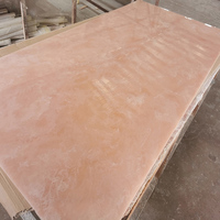 Transtones Dalles et carreaux d'onyx rose poli, panneau mural en pierre artificielle dalles de 6mm d'épaisseur en gros