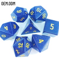 Grosir set permainan dadu Dnd batu dadu kustom Dnd