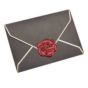 Offre Spéciale 24 couleurs cire joint miss vous logo enveloppe d'étanchéité cire autocollant 50 pcs cire joint autocollants ruban rouge logo personnalisé disponible - Product Image 3