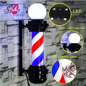 <span class=keywords><strong>Salone</strong></span> barbiere palo rotante luce rossa bianca blu strisce LED barbiere segno <span class=keywords><strong>per</strong></span> <span class=keywords><strong>parrucchiere</strong></span> negozio - Product Image 3