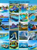 Piscine gonflable commerciale en PVC avec structure en acier inoxydable, piscine mobile en PVC