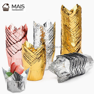 Maisbakery tùy chỉnh màu nâu không thấm mỡ Giấy nướng ly Tulip <span class=keywords><strong>Muffin</strong></span> trường hợp dùng một lần <span class=keywords><strong>muffin</strong></span> cupcake wrappers bánh công cụ - Product Image 6