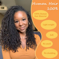 100 helai/pak Multi Warna 12 inci 0.1cm lembut Deadlocks Interlock mikro Inter Locs Sister Locs Ekstensi UNTUK WANITA HITAM