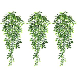 Green Vines Artificial Hanging Plants 3Pcs Fake Greenery <b>Wall</b> <b>Decor</b> Indoor Outdoor Wedding Home Decoration - Product Image 1