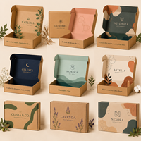 Boîte d'emballage en carton ondulé personnalisée avec logo imprimé, emballage plat, boîte en carton découpée, boîte à expédition en kraft pliable