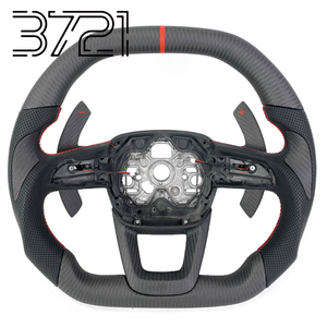 Volante de Fibra de Carbono Mate para Interior de Automóvil 2017-2024 para Audi A3A4A5A6A7A8 S3S4S5S6S7S8 RS3RS4RS5RS6RS7RSQ8 - Product Image 1