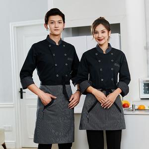 Veste de Chef Homme Femme de Haute Qualité, Vêtement de Travail pour <span class=keywords><strong>Restaurant</strong></span> Boulangerie Traiteur, Tunique de Cuisine Manches Longues - Product Image 3