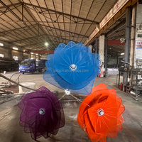 Lampe LED RGB d'extérieur en forme de fleur de lotus, en acier inoxydable, étanche IP65, avec commande par bouton/télécommande, pour l'éclairage paysager et touristique