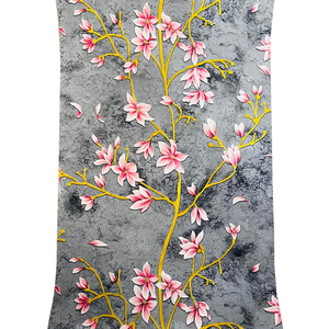 Papier peint personnalisé gris feuilles d'arbre Style naturel papier peint de fond TV papier peint de décoration murale intérieure - Product Image 1