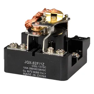 JQX-62F-1Z JQX-62F-2Z का तार वोल्टेज विद्युत चुम्बकीय रिले, DC12V/24V, 100 Amp, SPDT