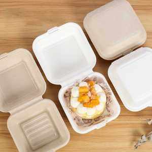 使い捨て生分解性バガス弁当食品容器ベーキングデザートケーキボウル包装バーガースナックボックス電子レンジ対応 - Product Image 5