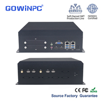 PC industriel à refroidissement par ventilateur Intel i5-8400 i3-8100, lecteur vidéo 4K, 6 ports série, boîtier d'ordinateur, support VESA, OEM usine