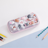 Étui à crayons 3D licorne mignon en EVA, étanche, antichoc, anti-poussière, avec logo personnalisé pour l'école, le bureau et les voyages