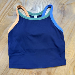 Chaleco deportivo transpirable para mujer con almohadilla fija en el pecho, ropa de Yoga al aire libre de secado rápido para Fitness, Top deportivo de arcoíris - Product Image 3