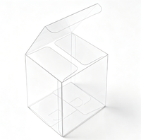 Boîte cadeau pliable en plastique transparente, boîte rectangulaire en PET PVC acétate, boîte d'emballage transparente pour bonbons, mariage, fête, petits cadeaux