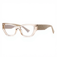 Lunettes anti-lumière bleue transfrontalières Modèle 2249, branches larges, montures en verre clair de haute qualité, motif géométrique punk