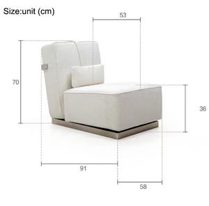 Luxury Casual Furniture Combination <b>Chair</b> <b>White</b> Lounge <b>Chair</b> can be Converted into a Sofa Bed Balconies Gardens Living Rooms - Product Image 6