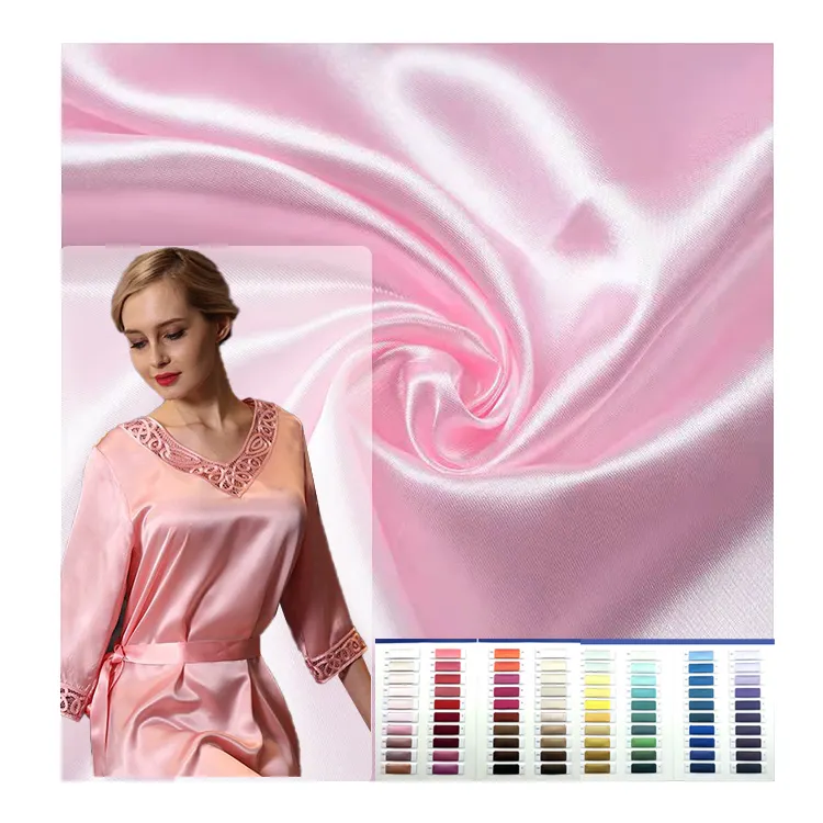 % 100% polyester tafta fiyat baskılı kumaş özelleştirilmiş desen saten kumaş ipek elbise için elastik streç kumaş kutusu astar