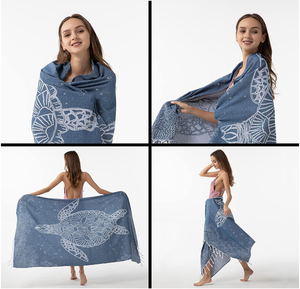 Serviettes <span class=keywords><strong>de</strong></span> bain turques en coton biologique doux, résistantes au <span class=keywords><strong>sable</strong></span>, personnalisées, grandes, légères, surdimensionnées, avec pompons - Product Image 2