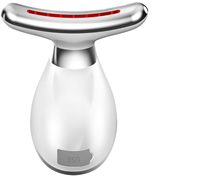 Outil de sculpture du visage, rouleau de massage pour lifting du visage à microcourant avec vibration chauffante, anti-âge, prise EU