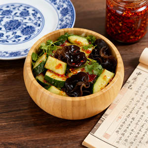 Bol de service en bambou au Design élégant, idéal pour la salade, les fruits, l'acai, les bonbons, pièce maîtresse de décoration de maison et de cuisine, fabriqué à la main - Product Image 4