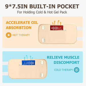 6 pièces réutilisable huile de ricin Pack chaîne réglable sangles élastiques coton biologique huile de ricin Pack chaîne Kit pour taille cou jambe vif - Product Image 5