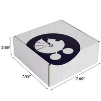Caja de Envío de Cartón Kraft Negra para Comercio Electrónico, con Tapa Superior, Impresa a Color, en Forma de Libro, para Sombreros