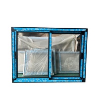 Ventana de PVC con Vidrio Espejo Tintado Gris de Diseño Moderno, Puertas y Ventanas Corredizas de Estilo Americano con Patrón de Apertura Horizontal