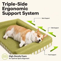 Canapé-lit modulaire moderne pour chien toutes saisons, orthopédique avec rebord, lavable, confortable, pour chiens, vente en gros