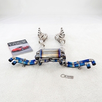 Échappement complet SDO Burnt Blue Titanium pour Ferrari F430 4.3L 2005-2009, avec catalyseur sport et collecteur, et bouclier thermique