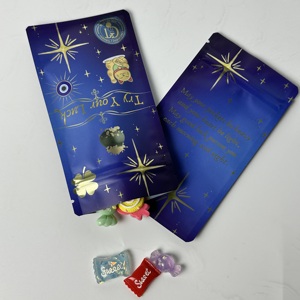 Digital Printing Zip Lock Pouch Candy <b>Sweet</b> Treats Resealable with Metallic Effect Smell Proof <b>Packaging</b> Bag - Product Image 3