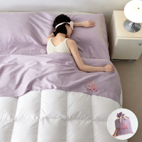 Sac de couchage de voyage personnalisable en coton à fibres longues de classe A 100, vente en gros |   Parure de lit anti-salissure portable pour hôtel, 4 pièces
