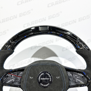 Volante LED de Alcántara y Fibra de Carbono Forjada, Compatible con Volkswagen MK8 MK7 MK6 <span class=keywords><strong>Golf</strong></span> R <span class=keywords><strong>GTI</strong></span> GTD GTE Polo, Actualización de <span class=keywords><strong>Antiguo</strong></span> a Nuevo - Product Image 5